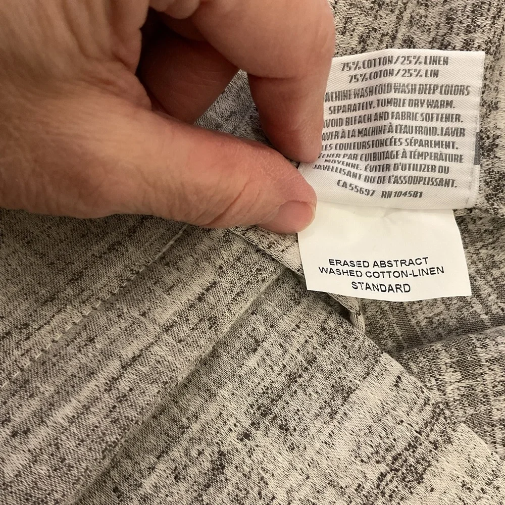 Restoration Hardware Erased abstract cotton-linen standard sham❤️❤️❤️❤️